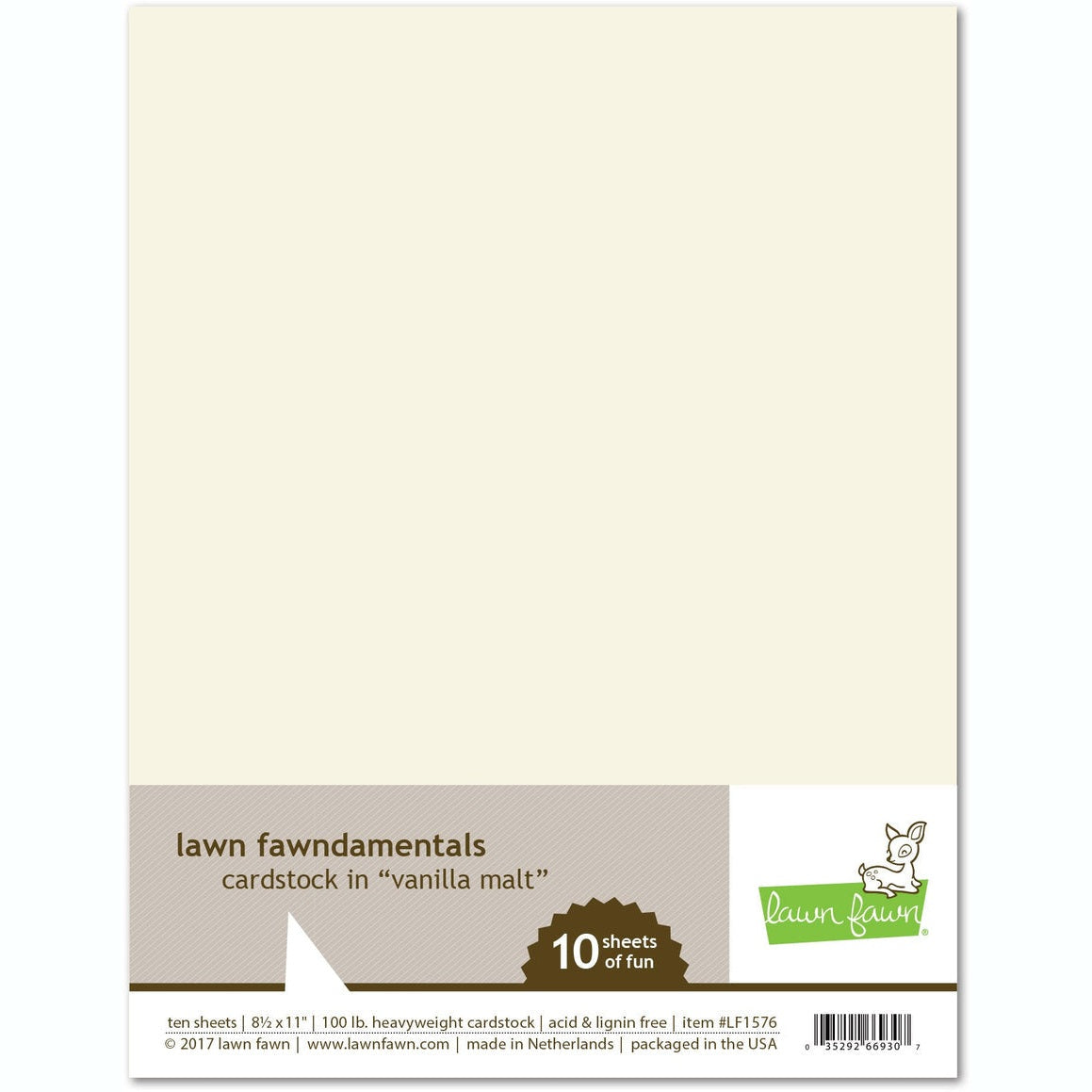 Lawn Fawn Vanilla Malt Cardstock