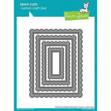 Lawn Fawn Stitched Scalloped Rectangle Frames Die Set