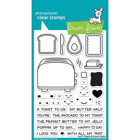 Lawn Fawn Let's Toast Stamp and Die Set Bundle