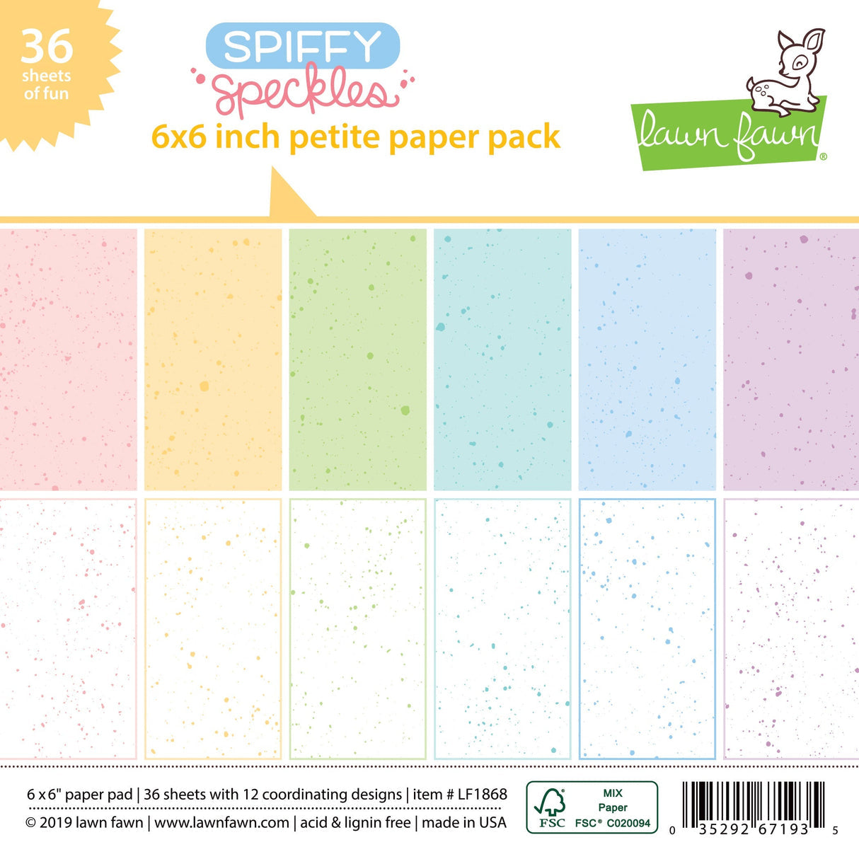 Lawn Fawn Spiffy Speckles Petite Paper Pack