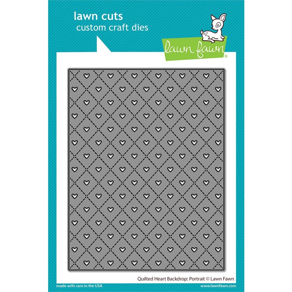 Lawn Fawn Quilted Heart Backdrop: Portrait Die