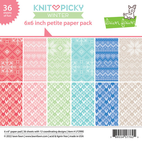 Lawn Fawn Knit Picky Winter Petite Paper Pack