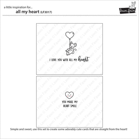 Lawn Fawn All my Heart Stamp Set