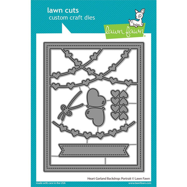 Lawn Fawn Heart Garland Backdrop Die