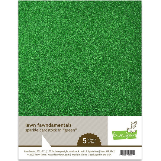 Lawn Fawn Sparkle Cardstock - Green