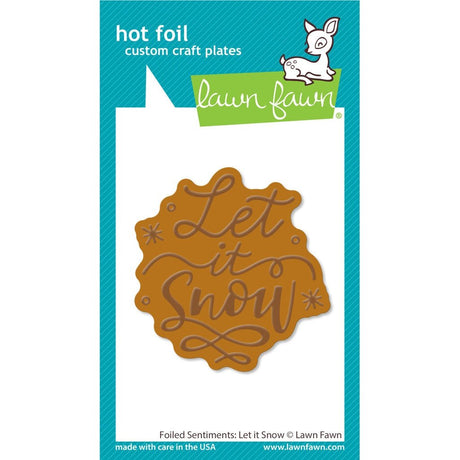 Lawn Fawn Foiled Sentiments: Let it Snow Hot Foil Plate