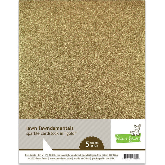 Lawn Fawn Sparkle Cardstock - Gold