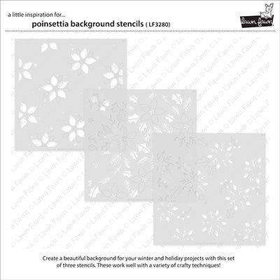 Lawn Fawn Poinsettia Background Stencils