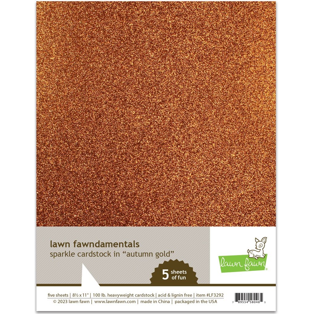 Lawn Fawn Sparkle Cardstock - Autumn Gold