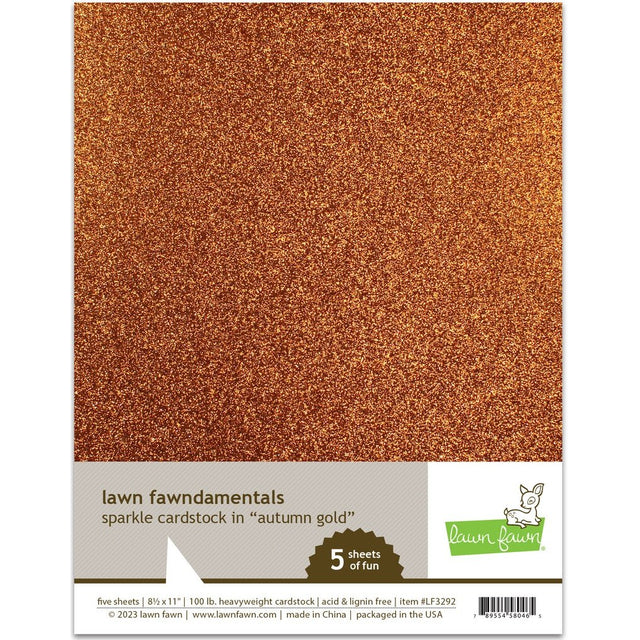 Lawn Fawn Sparkle Cardstock - Autumn Gold