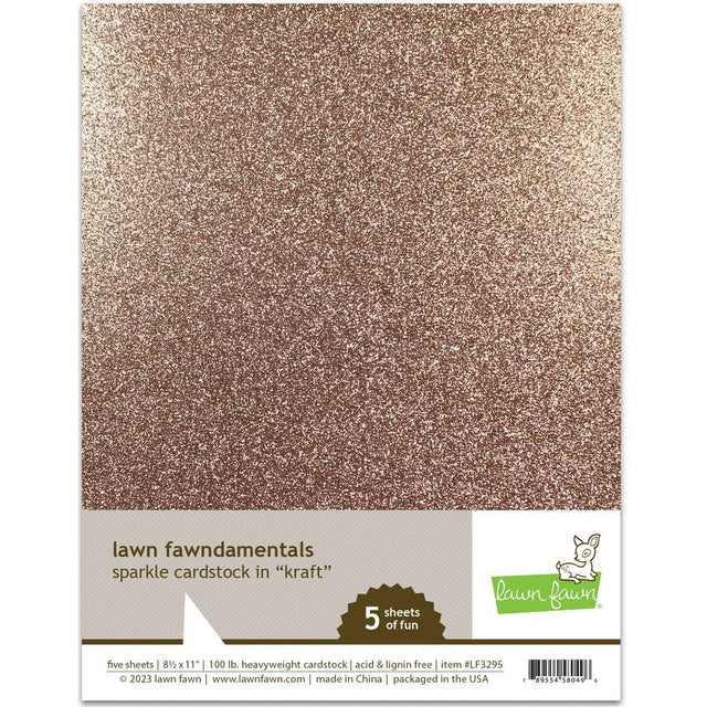 Lawn Fawn Sparkle Cardstock - Kraft