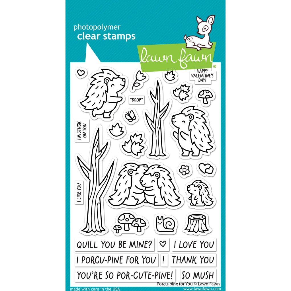 Lawn Fawn Porcu-Pine for You Stamp Set