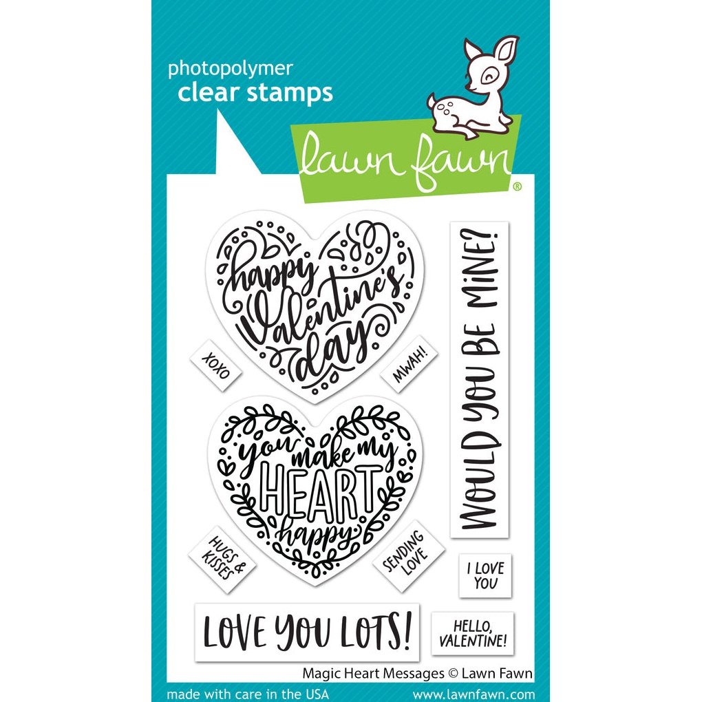 Lawn Fawn Magic Heart Messages Stamp Set