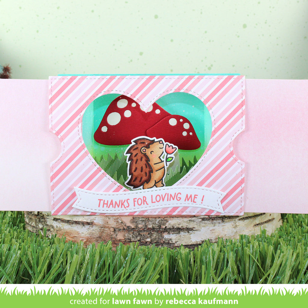 Lawn Fawn Ta-da! Diorama! Heart Window Add-on Die Set