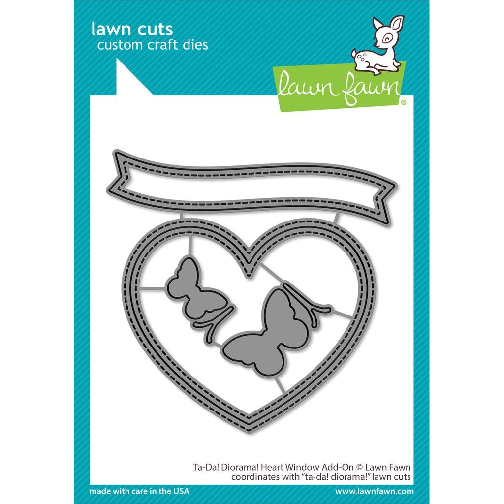 Lawn Fawn Ta-da! Diorama! Heart Window Add-on Die Set