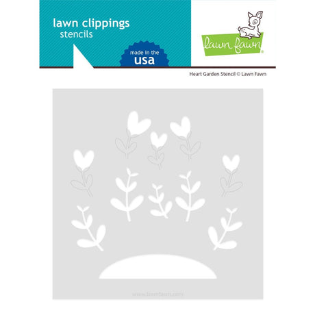 Lawn Fawn Heart Garden Stencil