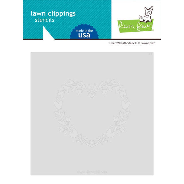 Lawn Fawn Heart Wreath Stencils