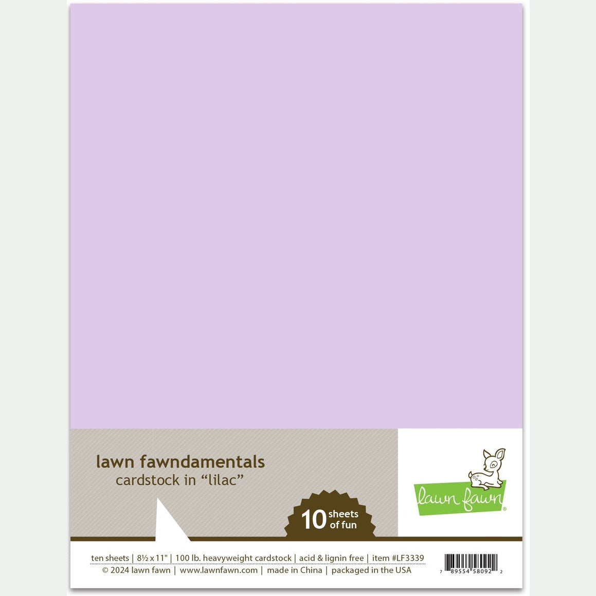 Lawn Fawn Lilac Cardstock