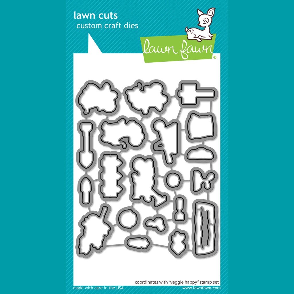 Lawn Fawn Veggie Happy Stamp and Die Set Bundle