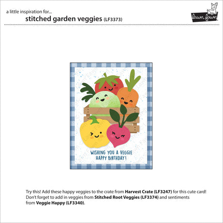 Lawn Fawn Stitched Garden Veggies Die Set