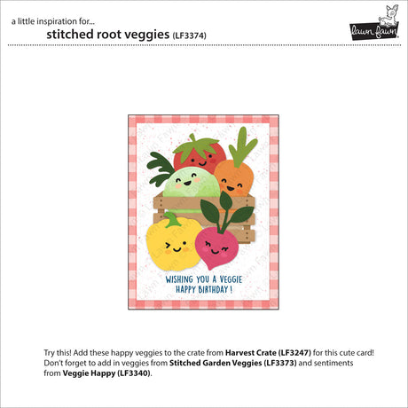 Lawn Fawn Stitched Root Veggies Die Set