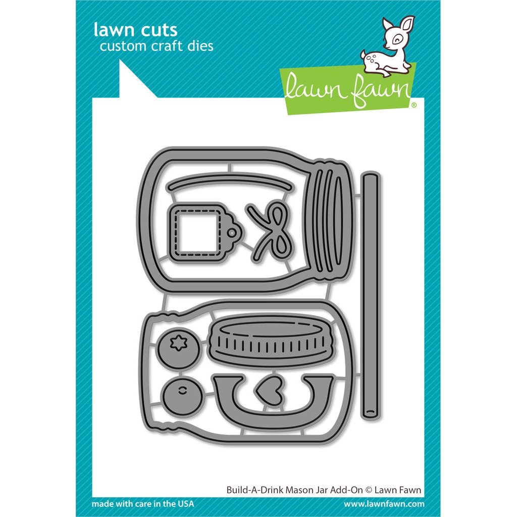 Lawn Fawn Build-a-Drink Mason Jar Add-on Die Set