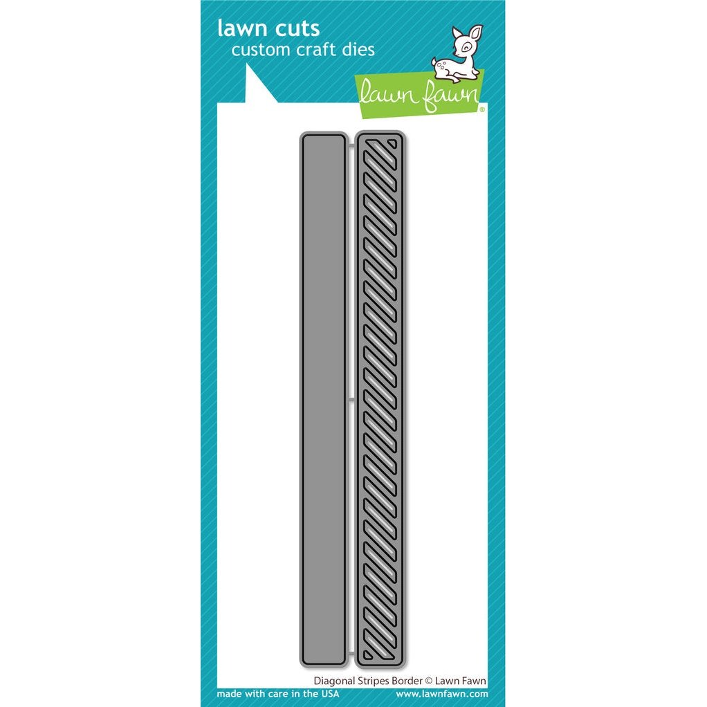 Lawn Fawn Lawn Cuts Diagonal Stripes Border Dies