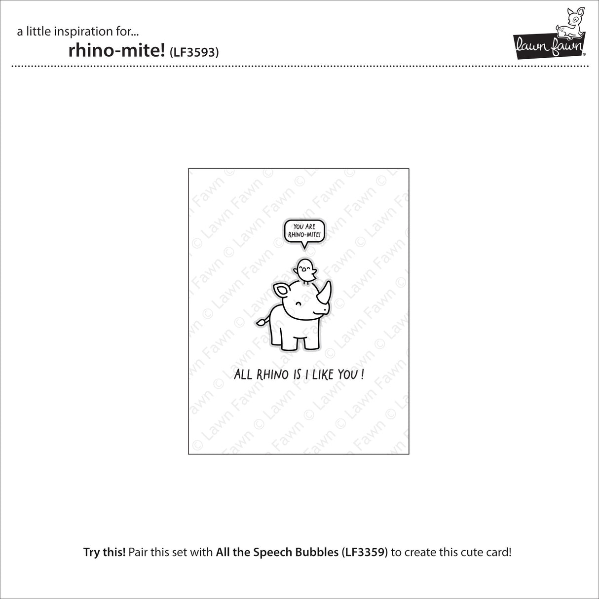 Lawn Fawn rhino-mite! stamp