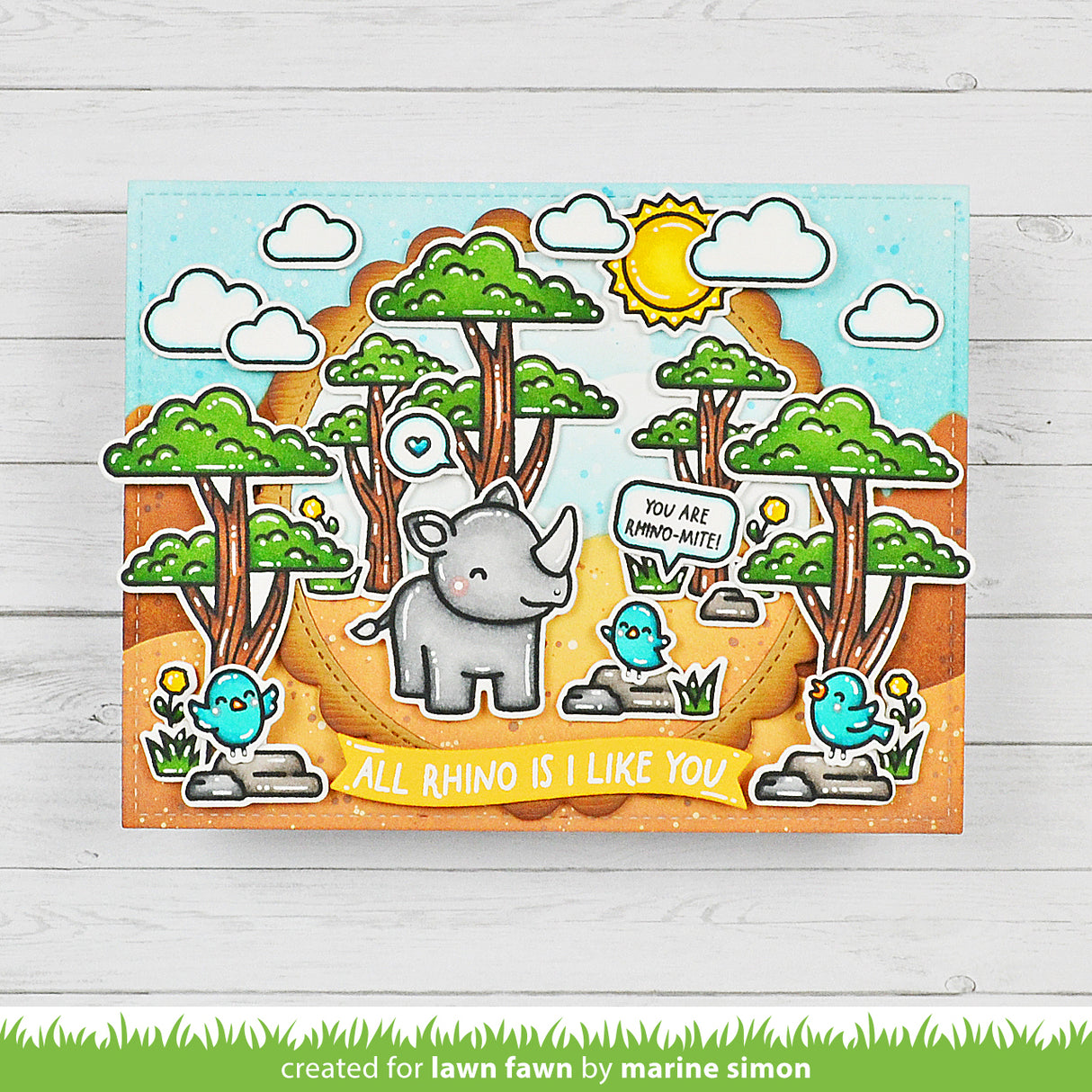 Lawn Fawn rhino-mite! stamp