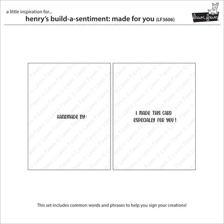 Lawn Fawn Henry's Build-a-Sentiment: Made for you