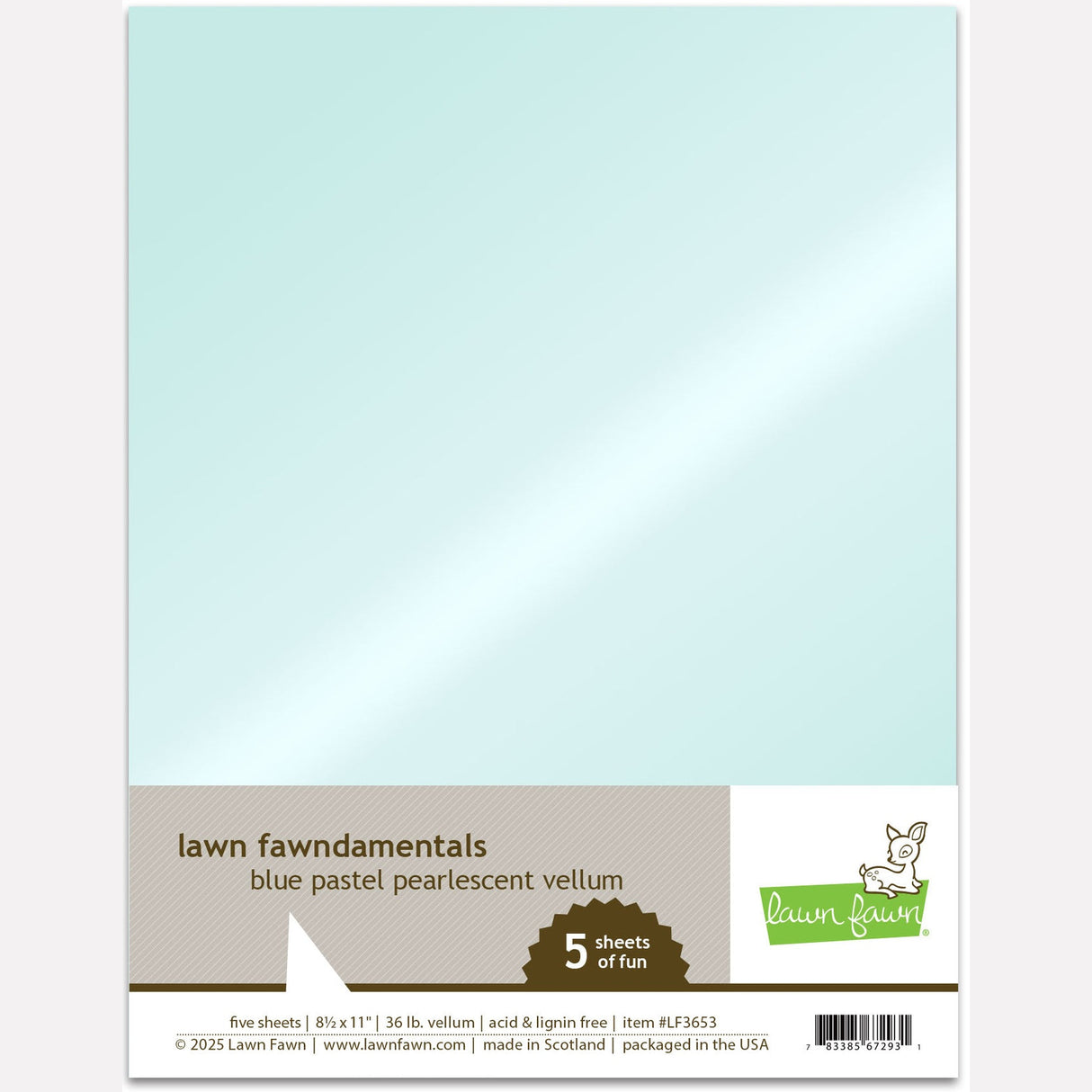 Lawn Fawn Vellum - Blue Pastel Pearlescent