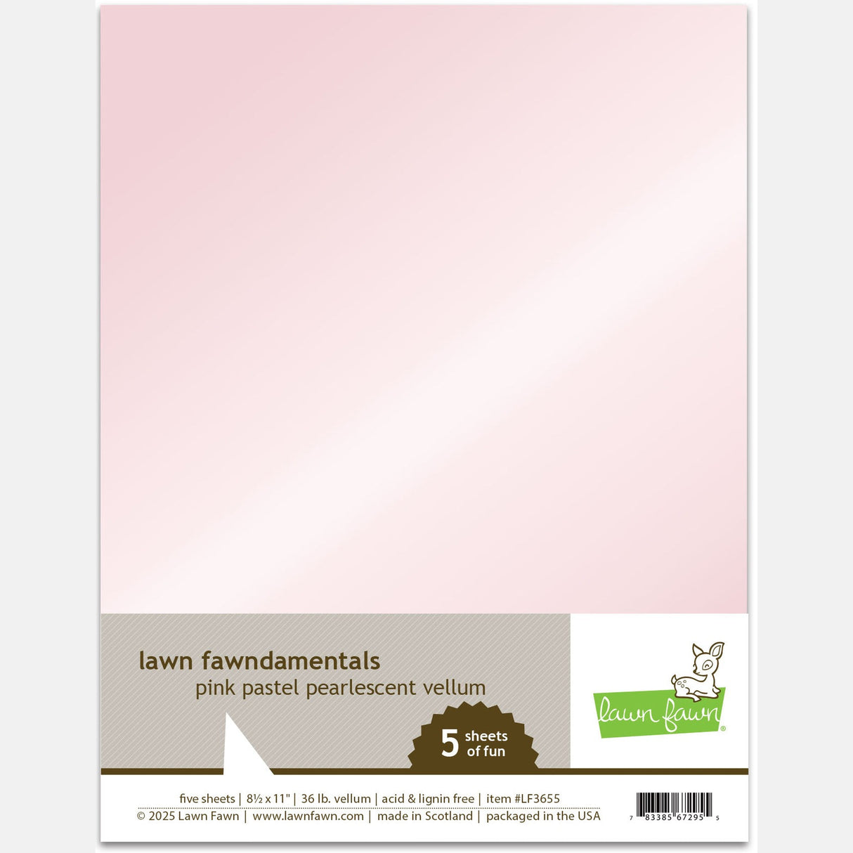 Lawn Fawn Vellum - Pink Pastel Pearlescent