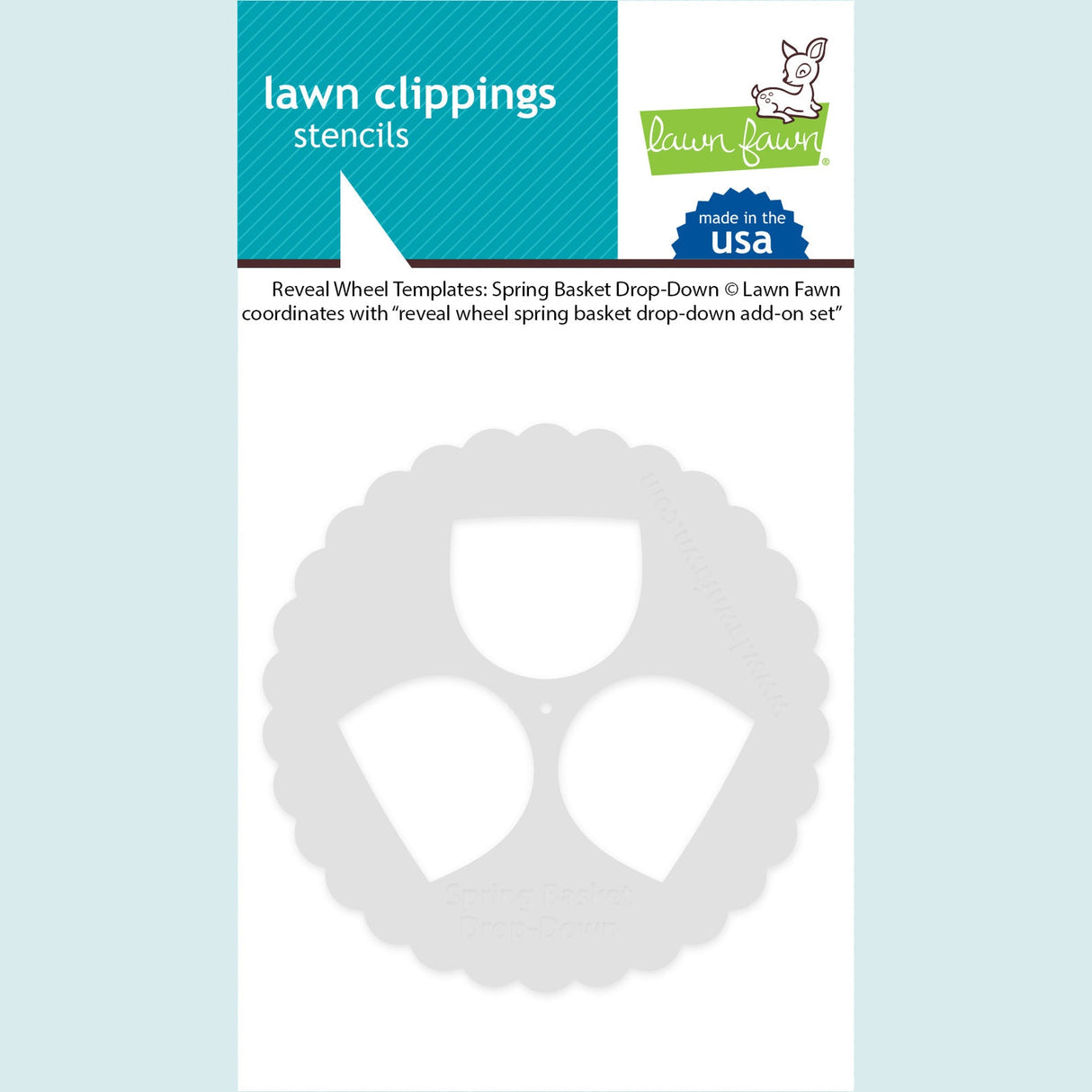 Lawn Fawn Reveal Wheel Templates: Spring Basket Drop-down