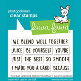 Lawn Fawn Treat Cart Sentiment Add-on: Smoothies 'n Juice