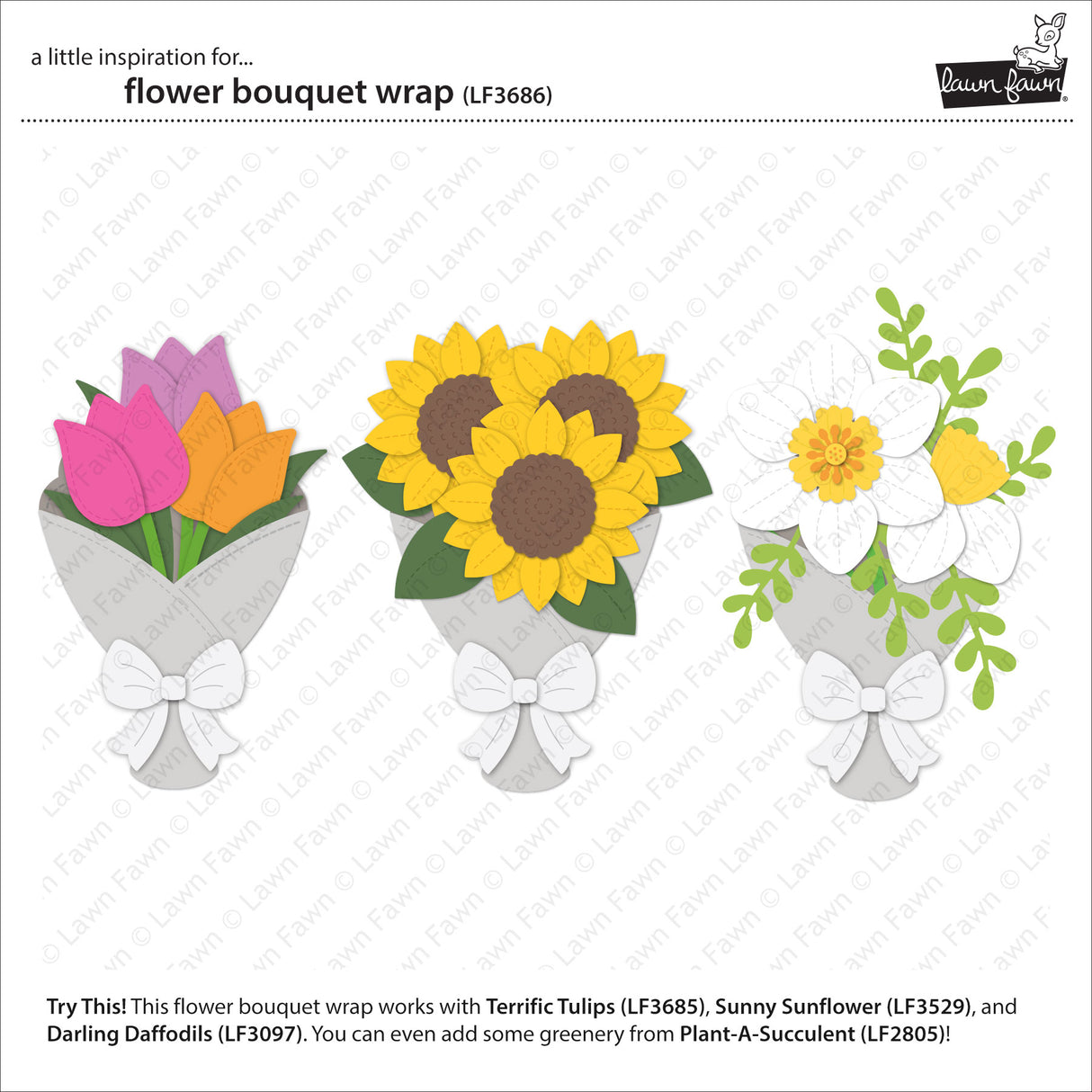 Lawn Fawn Flower Bouquet Wrap