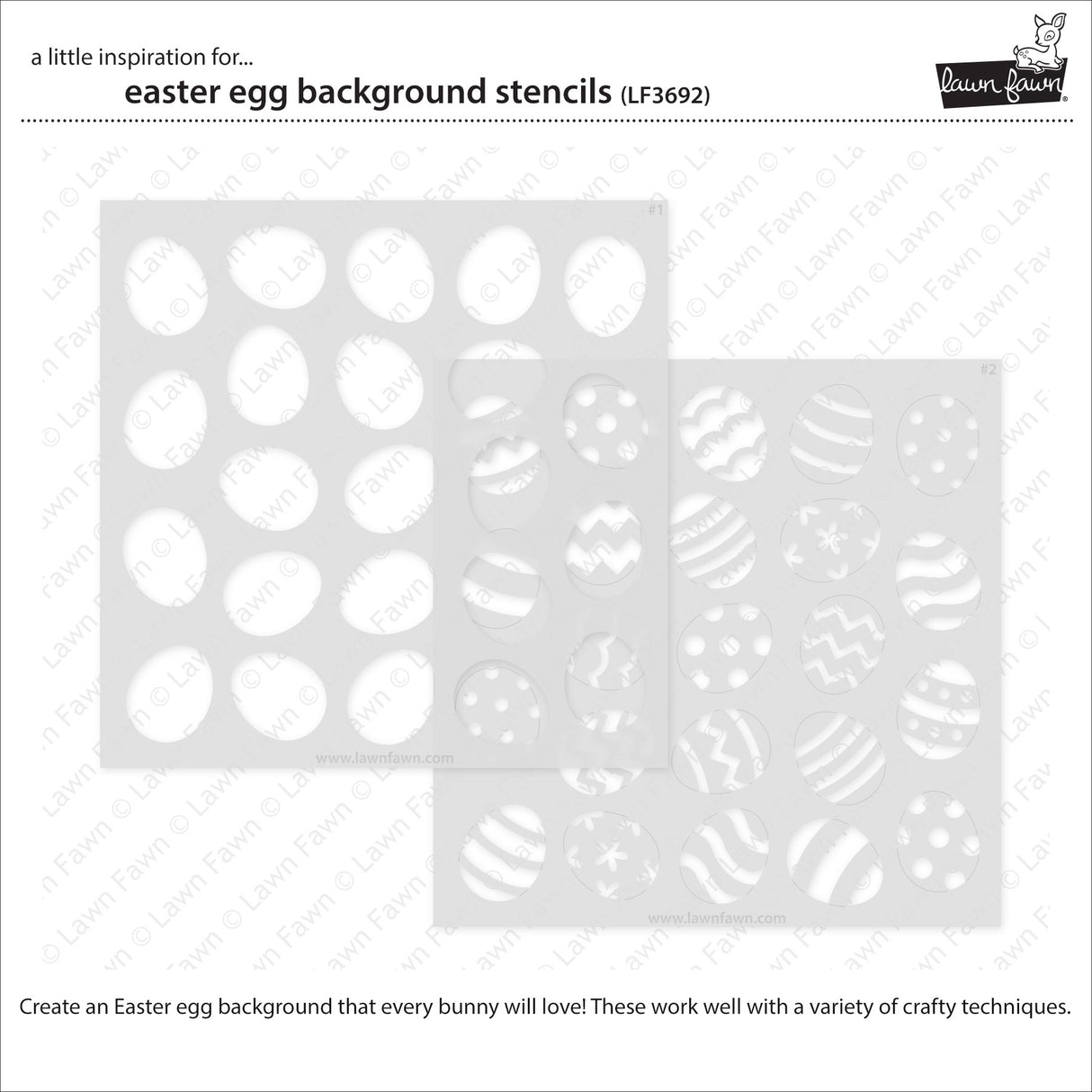 Lawn Fawn Easter Egg Background Stencils