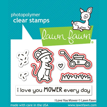 Lawn Fawn i love you mower lawn cuts