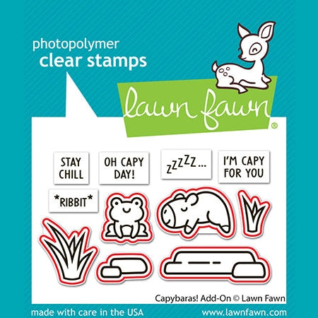 Lawn Fawn capybaras! add-on lawn cuts