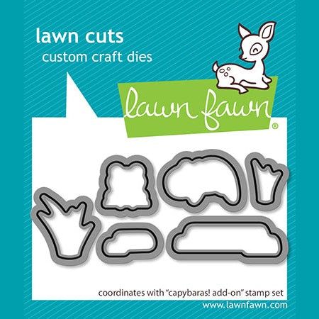 Lawn Fawn capybaras! add-on lawn cuts