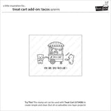 Lawn Fawn treat cart add-on: tacos stamp