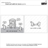 Lawn Fawn treat cart add-on: tacos stamp