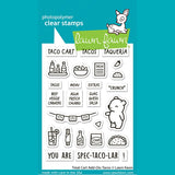 Lawn Fawn treat cart add-on: tacos stamp