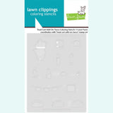 Lawn Fawn treat cart add-on: tacos coloring stencils