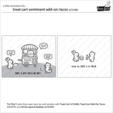 Lawn Fawn treat cart sentiment add-on: tacos