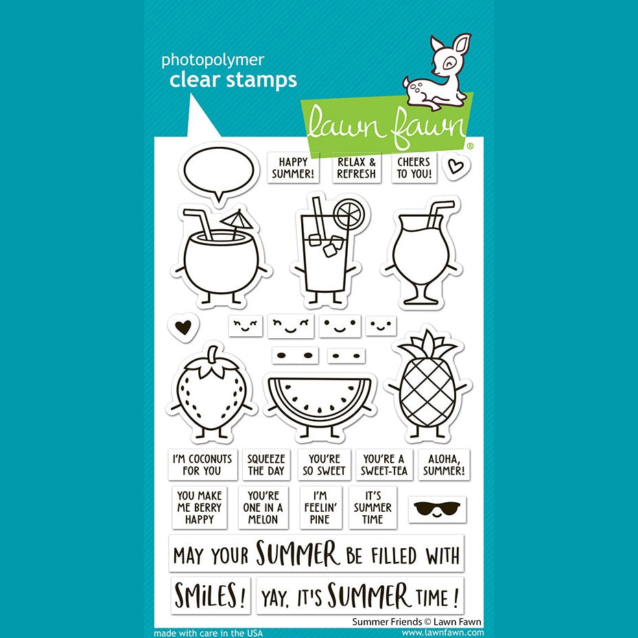 Lawn Fawn summer friends stamp