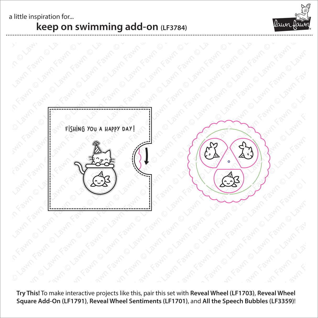 Lawn Fawn keep on swimming add-on stamp