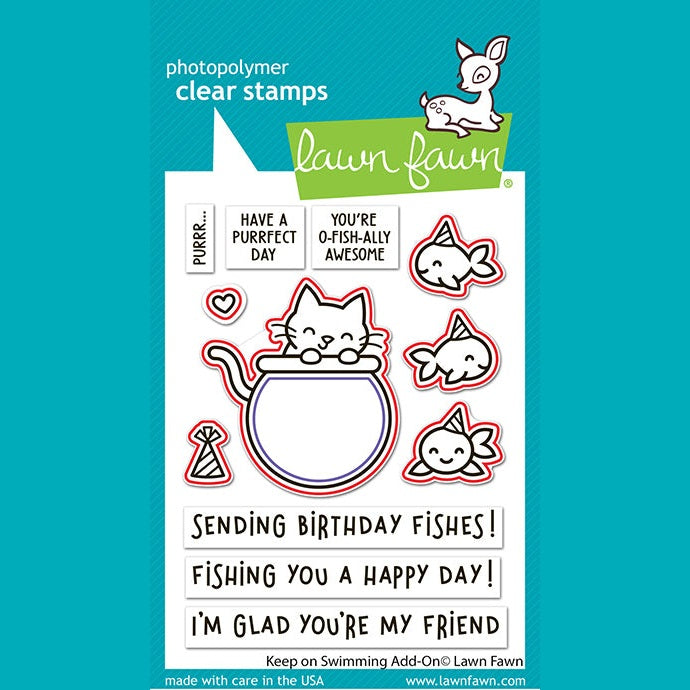 Lawn Fawn keep on swimming add-on lawn cuts