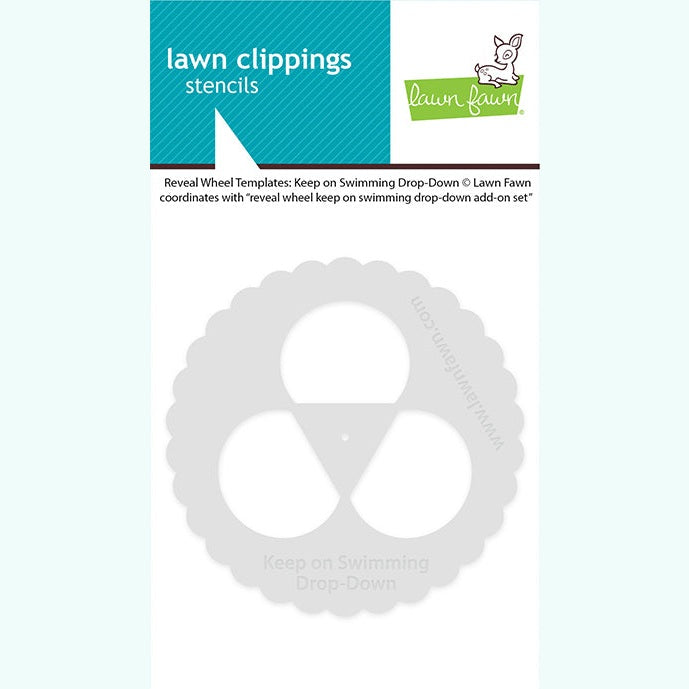 Lawn Fawn reveal wheel templates: keep on swimming drop-down