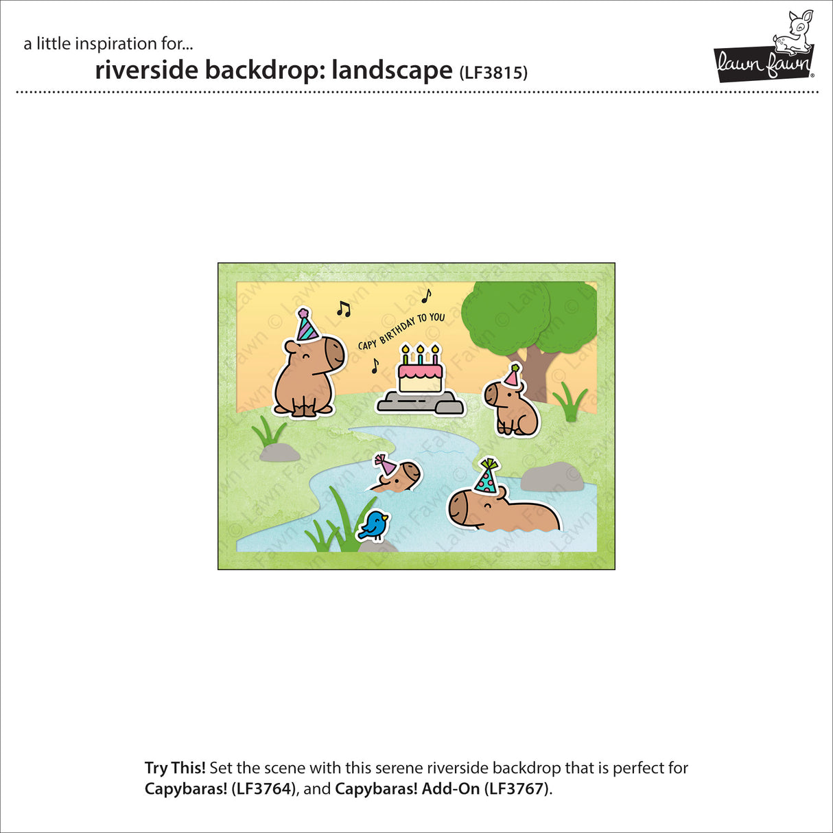 Lawn Fawn riverside backdrop: landscape