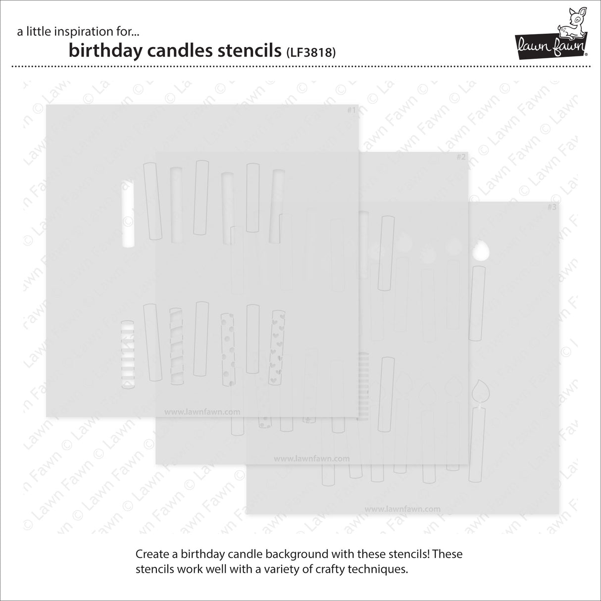Lawn Fawn birthday candles stencils